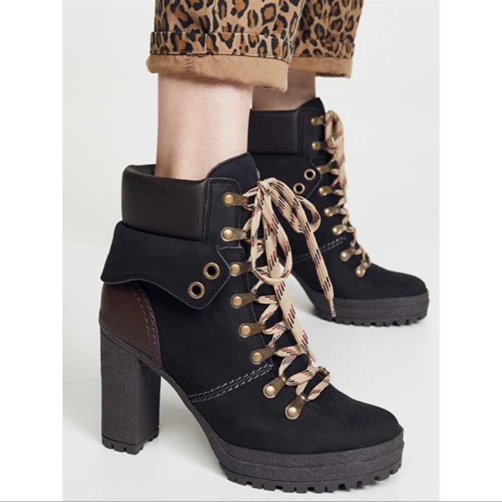 See by Chloe Eileen platform boots brown Size 37